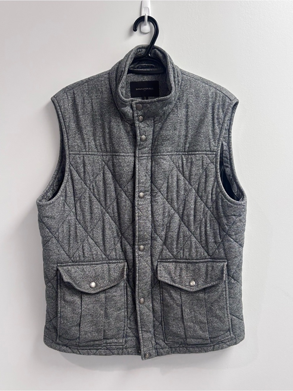 Banana Republic Quilted Grey Men's Vest
